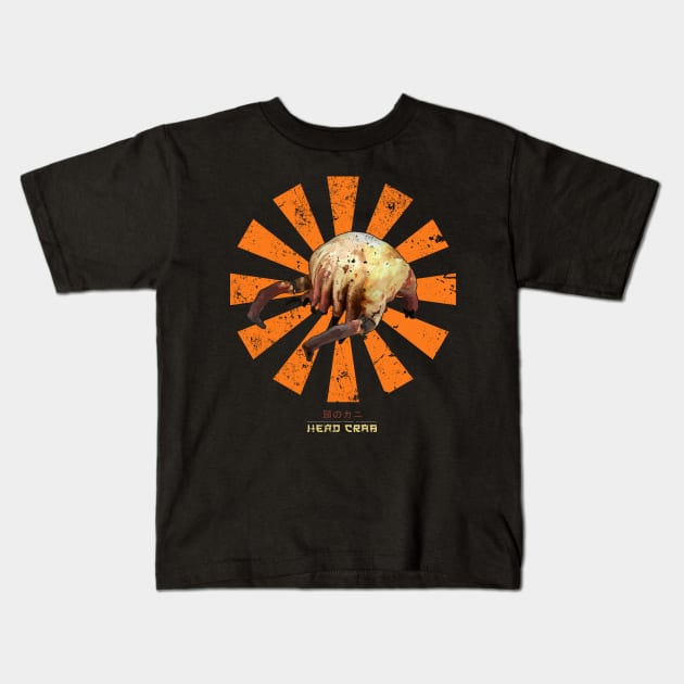 Head Crab Retro Japanese Half Life Kids T-Shirt by Nova5